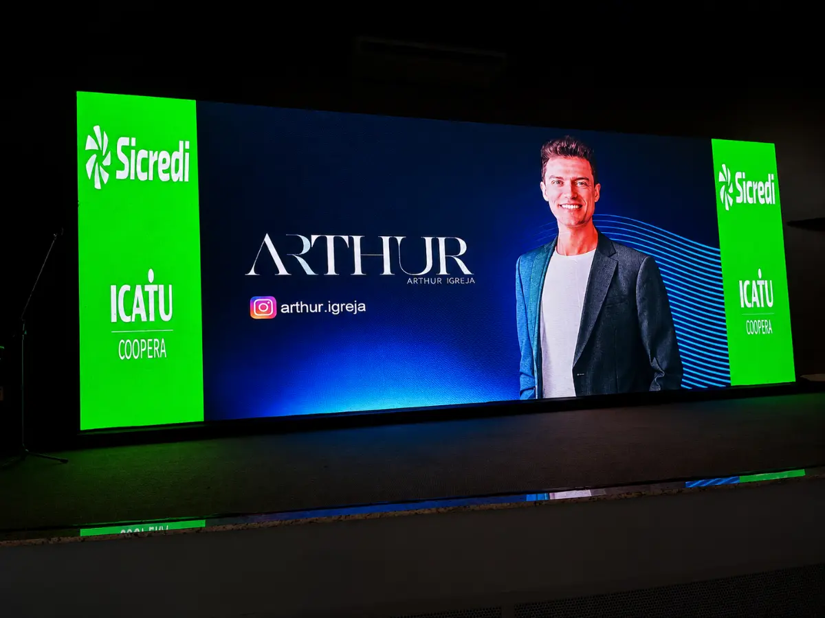 Painel de LED em locação para evento corporativo em Poços de Caldas