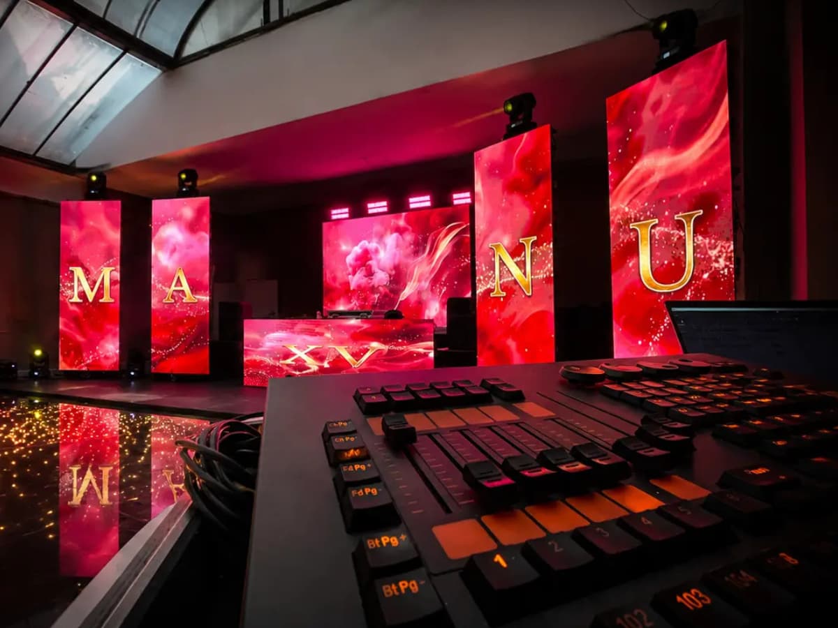 Sistema de som para eventos
